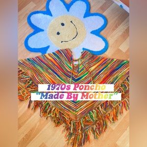 1970s Handmade Wool Poncho